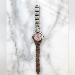 Swatch Lady's watch with pink crystal